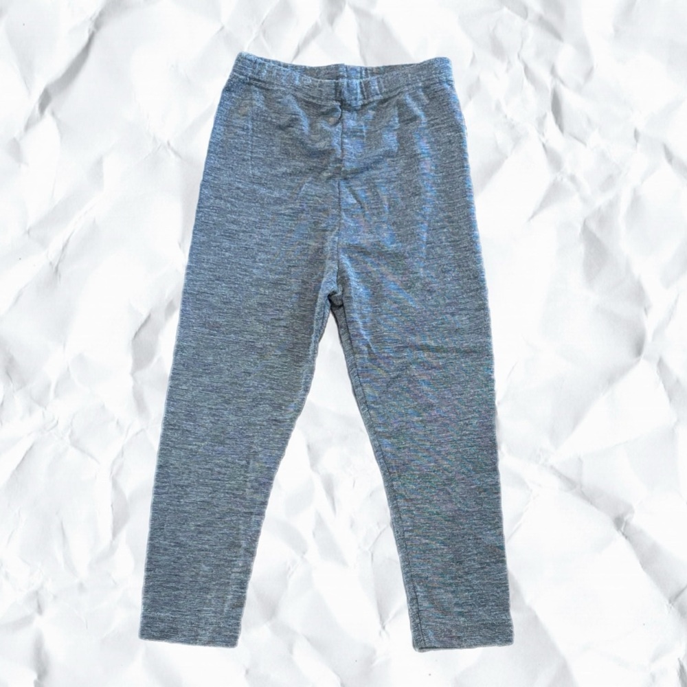 Pair of Gray Kids Leggings Perfect for Snow Under Layer Size 18 - 24 Mo Uniqlo